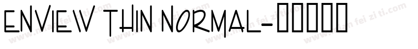 Enview Thin Normal字体转换